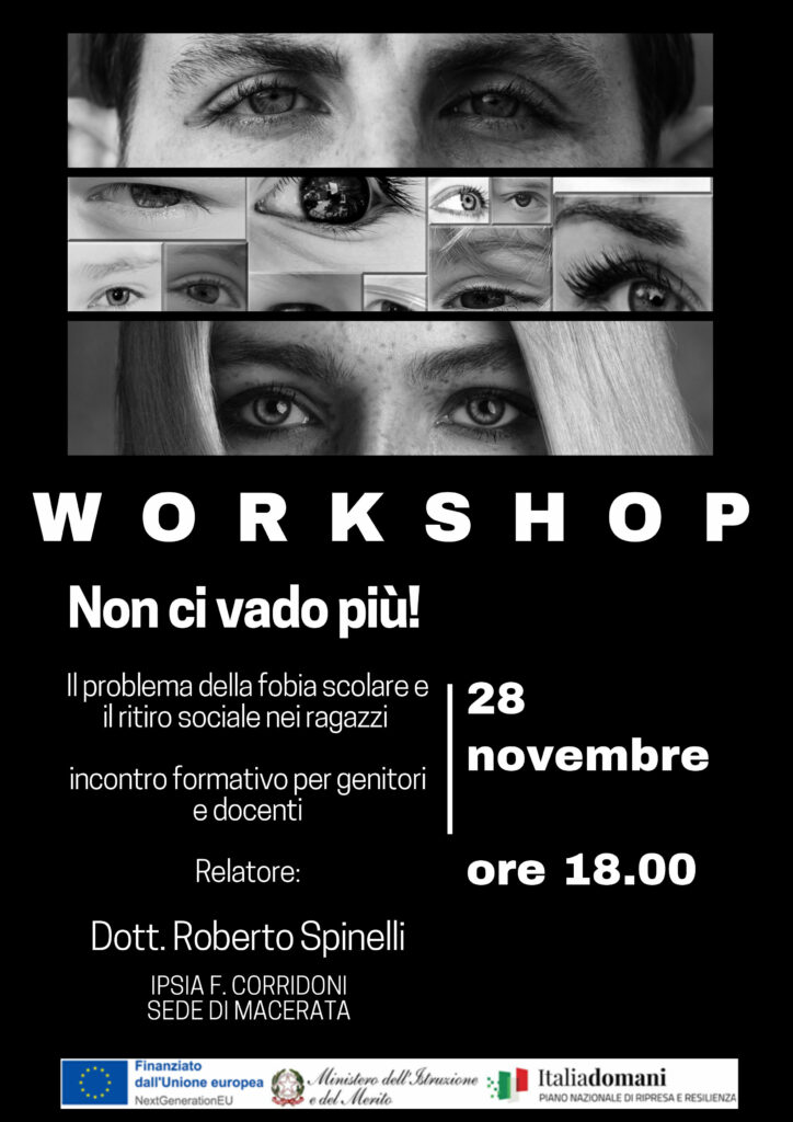 Locandina Workshop Non ci vado più IPSIA Corridoni Macerata